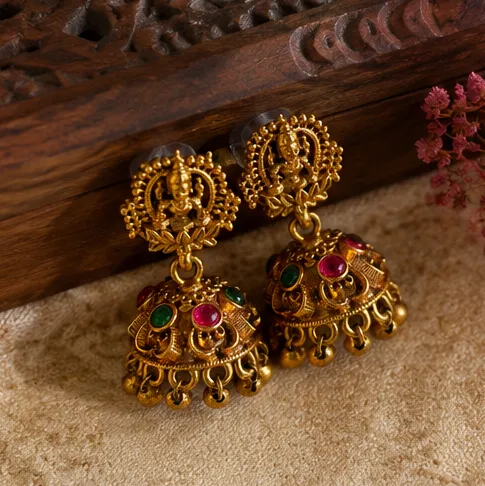 Lakshmi Traditional Temple Jhumkas